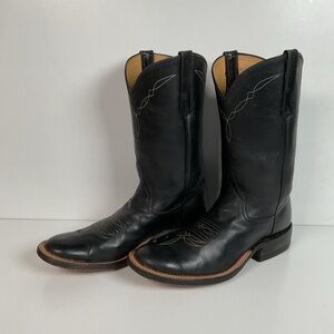 Rios Of Mercedes Black Leather Roper Boots Men’s 6.5 D | Women’s 7.5 USA